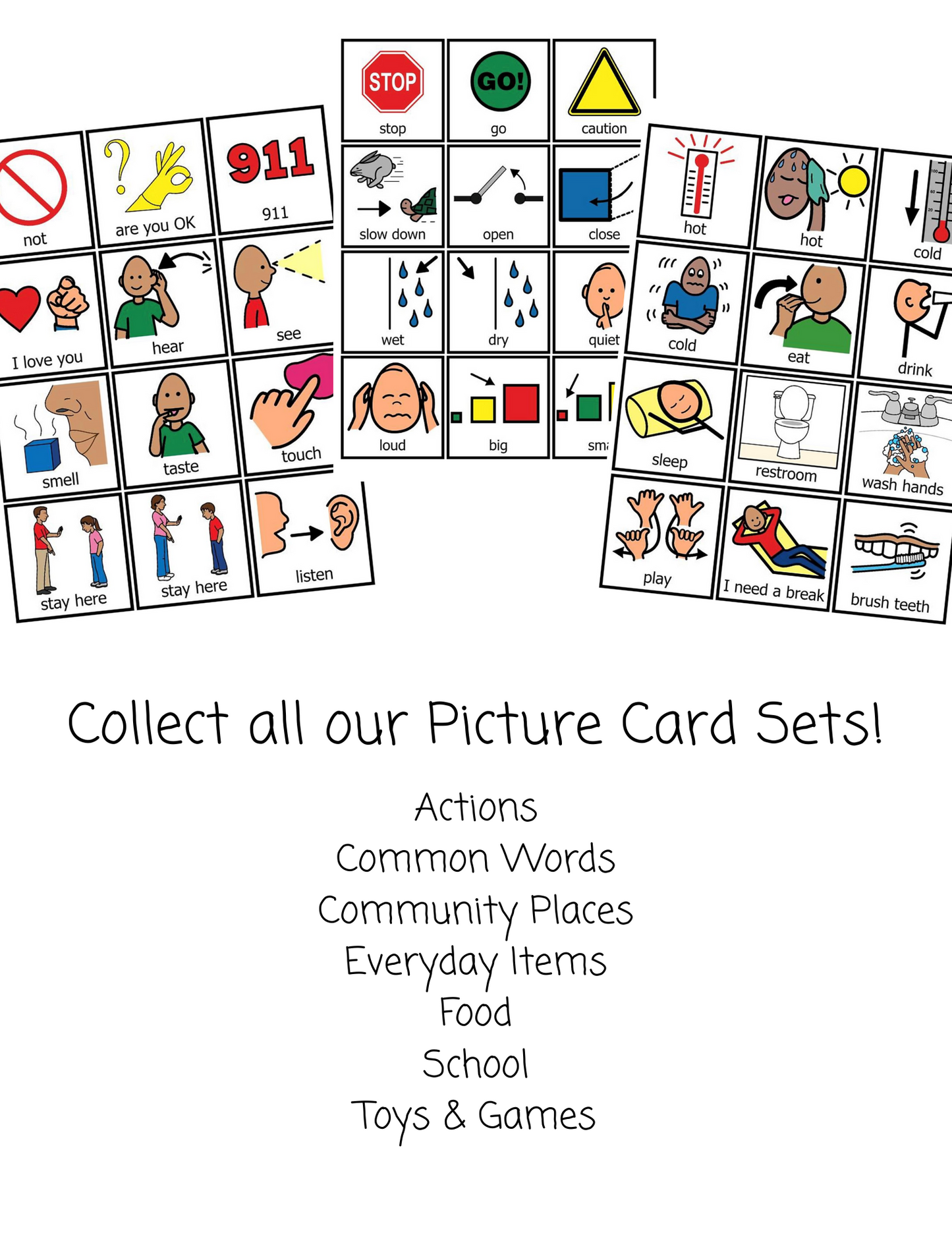Common Words- picture cards, Digital Download
