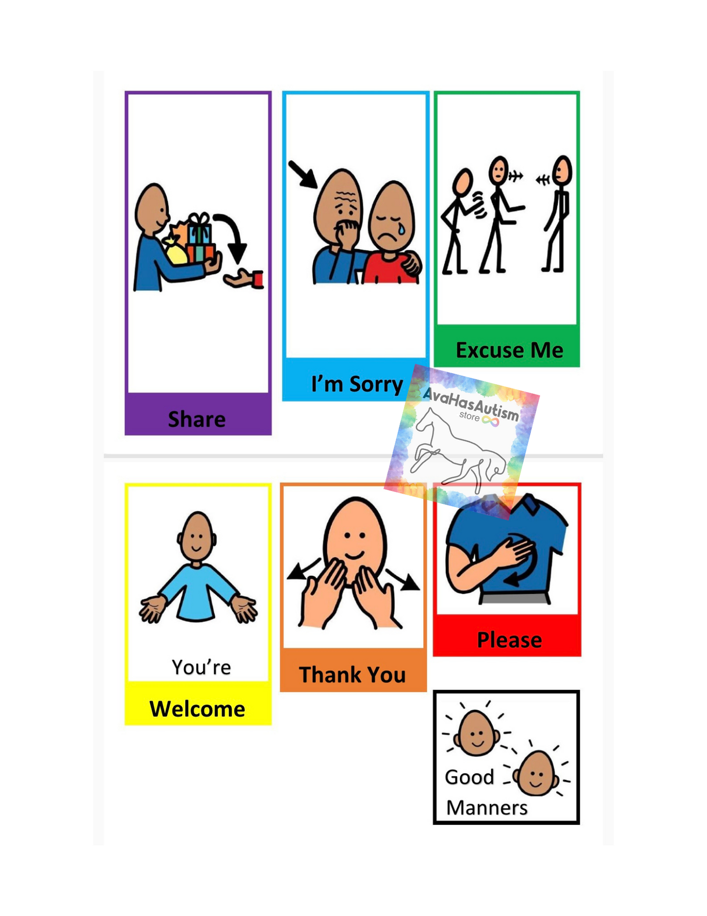 Good Manners Visual Aid Booklet