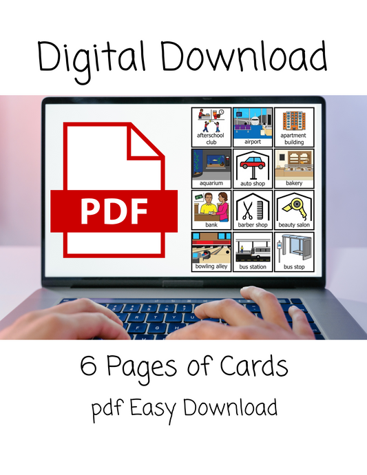 Community Places- picture cards, Digital Download