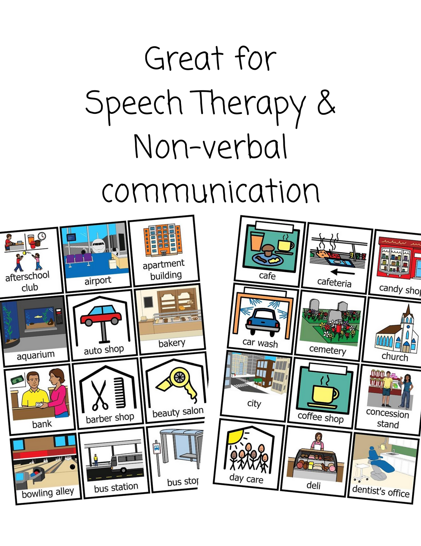 Community Places- picture cards, Digital Download