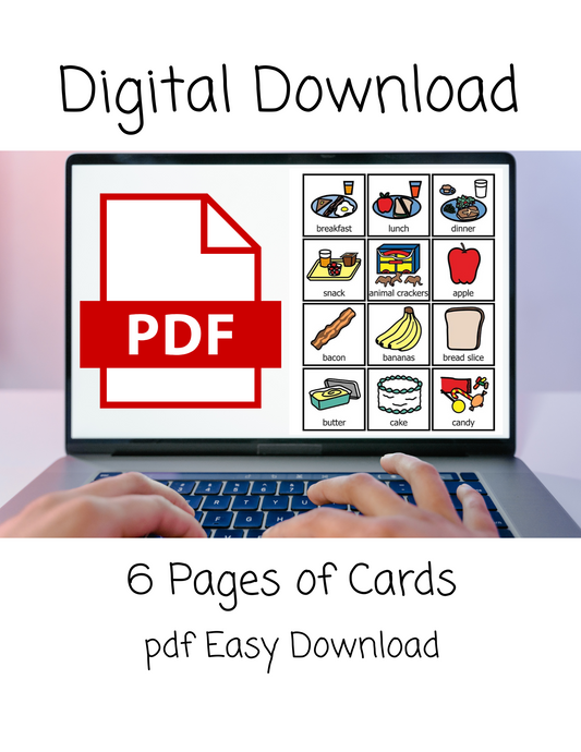 Food- picture cards, Digital Download