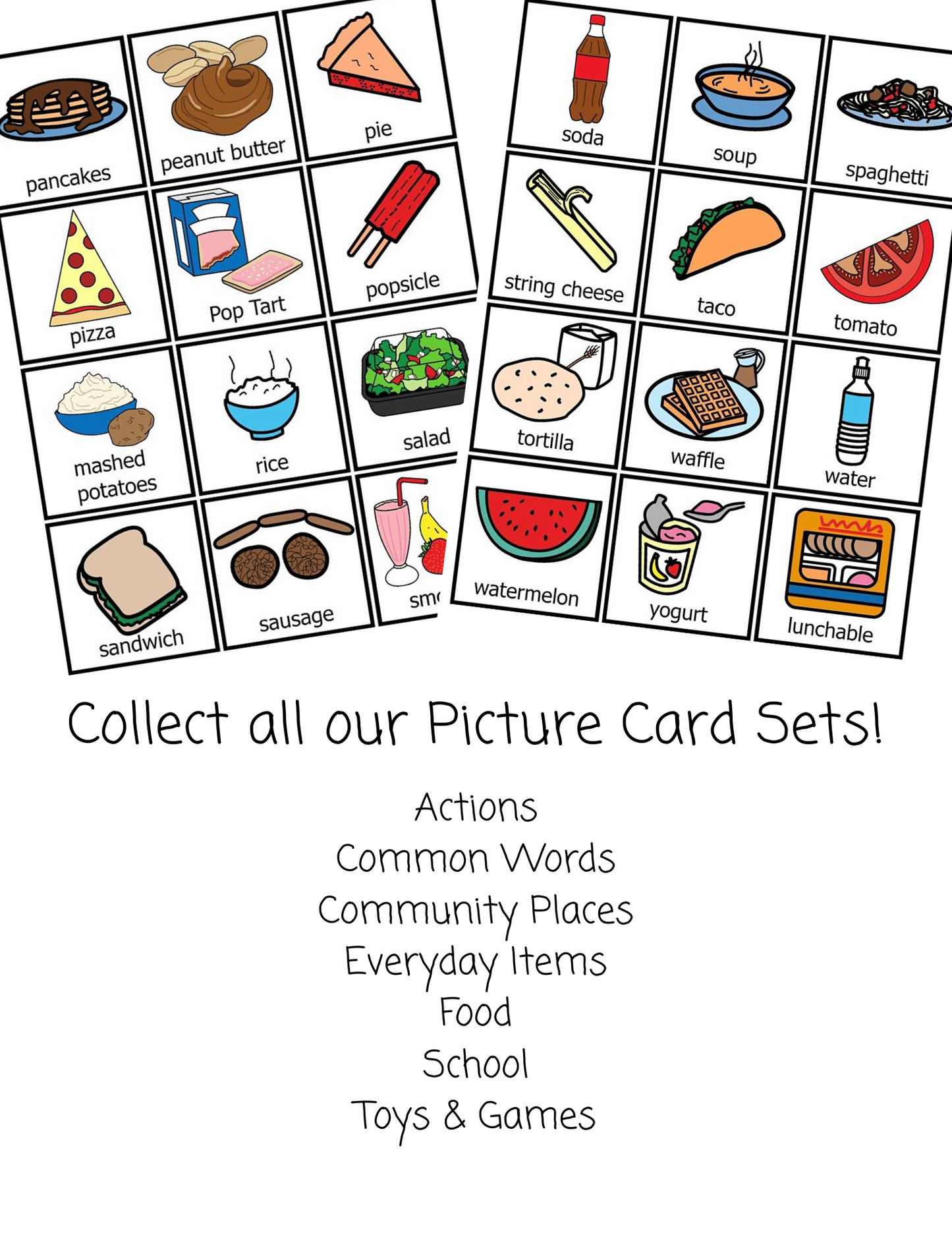 Food- picture cards, Digital Download