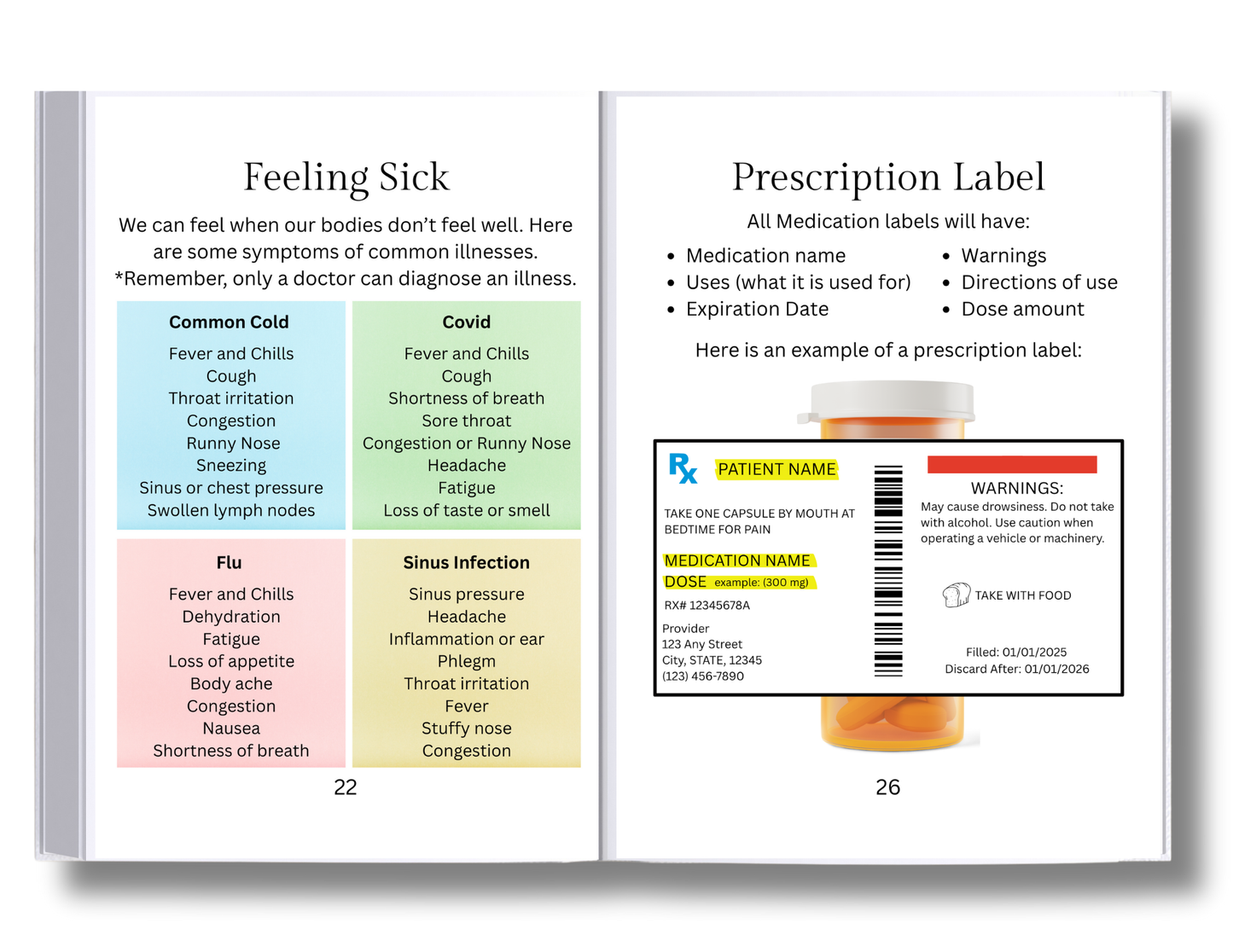Life Skills Workbook- Male/Female- Independent Living