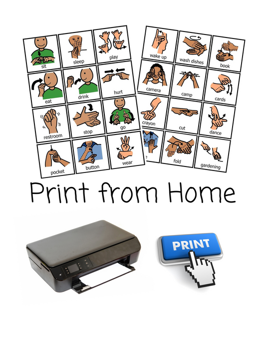 260 American Sign Language Cards from BoardMaker