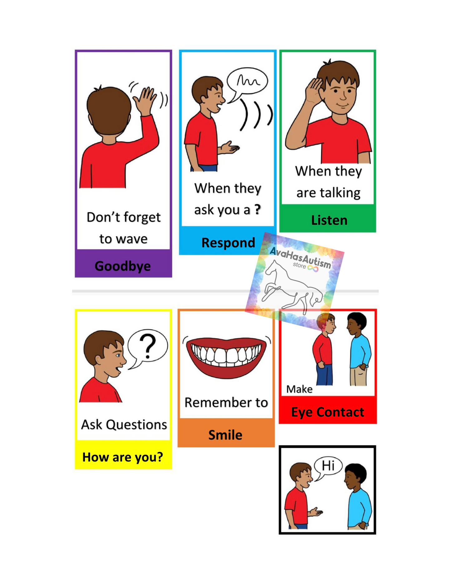 Conversation Visual Aid Booklet for Boy