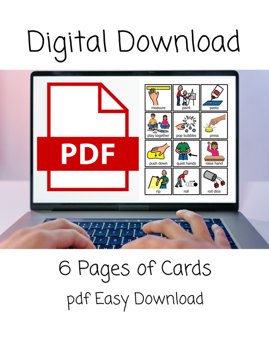 Actions- picture cards, Digital Download