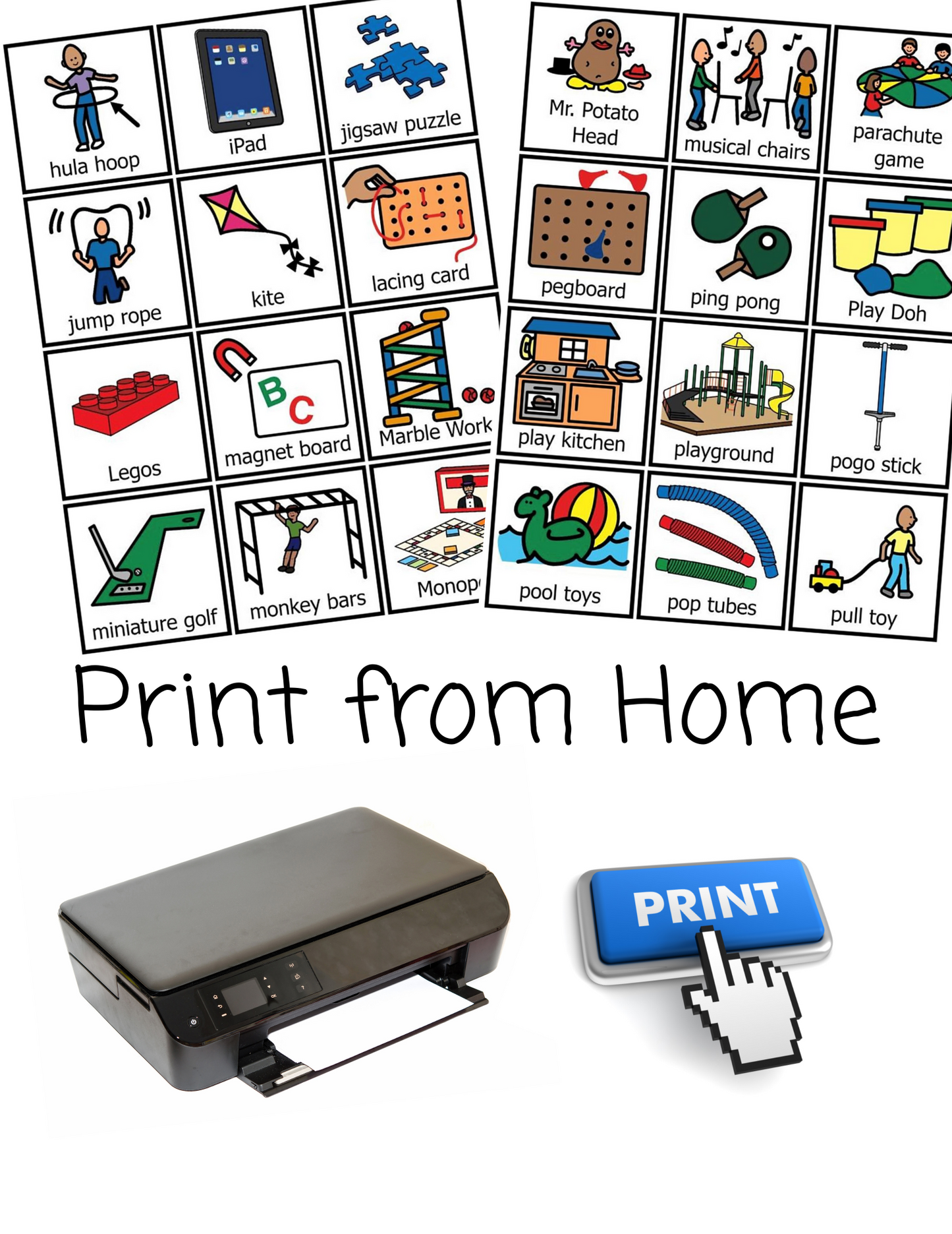 Toys & Games- picture cards, Digital Download