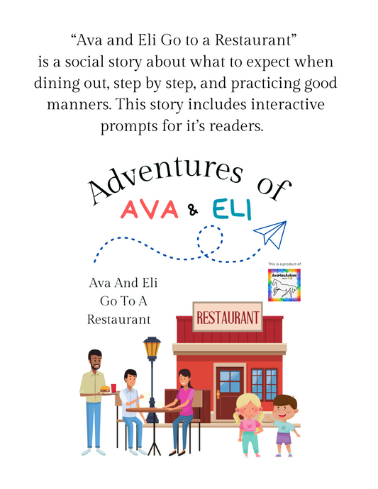 Social Story About Going to a Restaurant, Children's Paperback Book