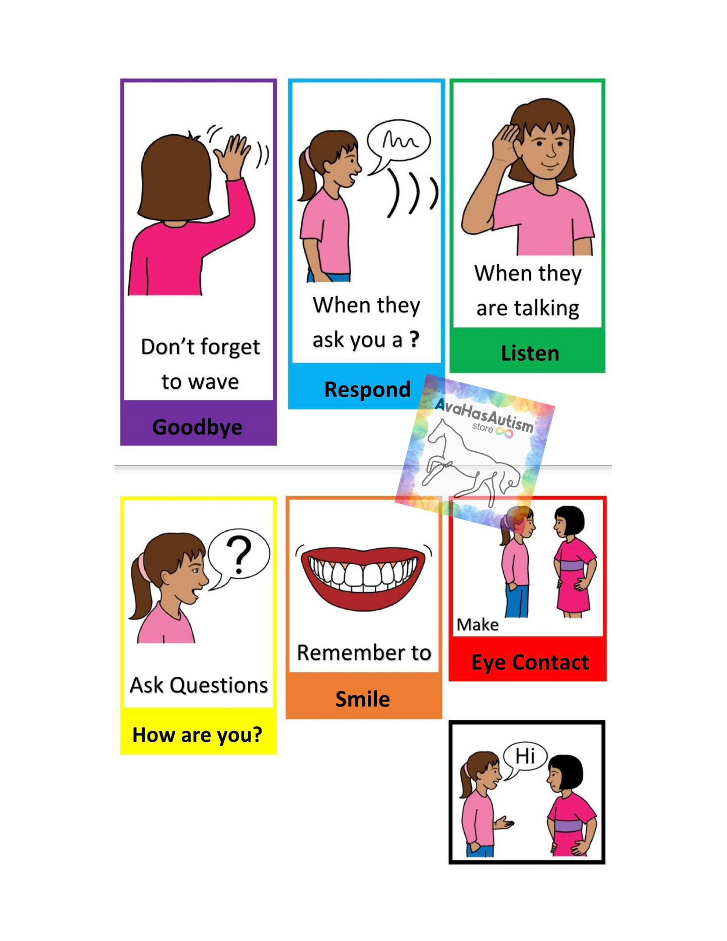 Conversation Visual Aid Booklet for Girl