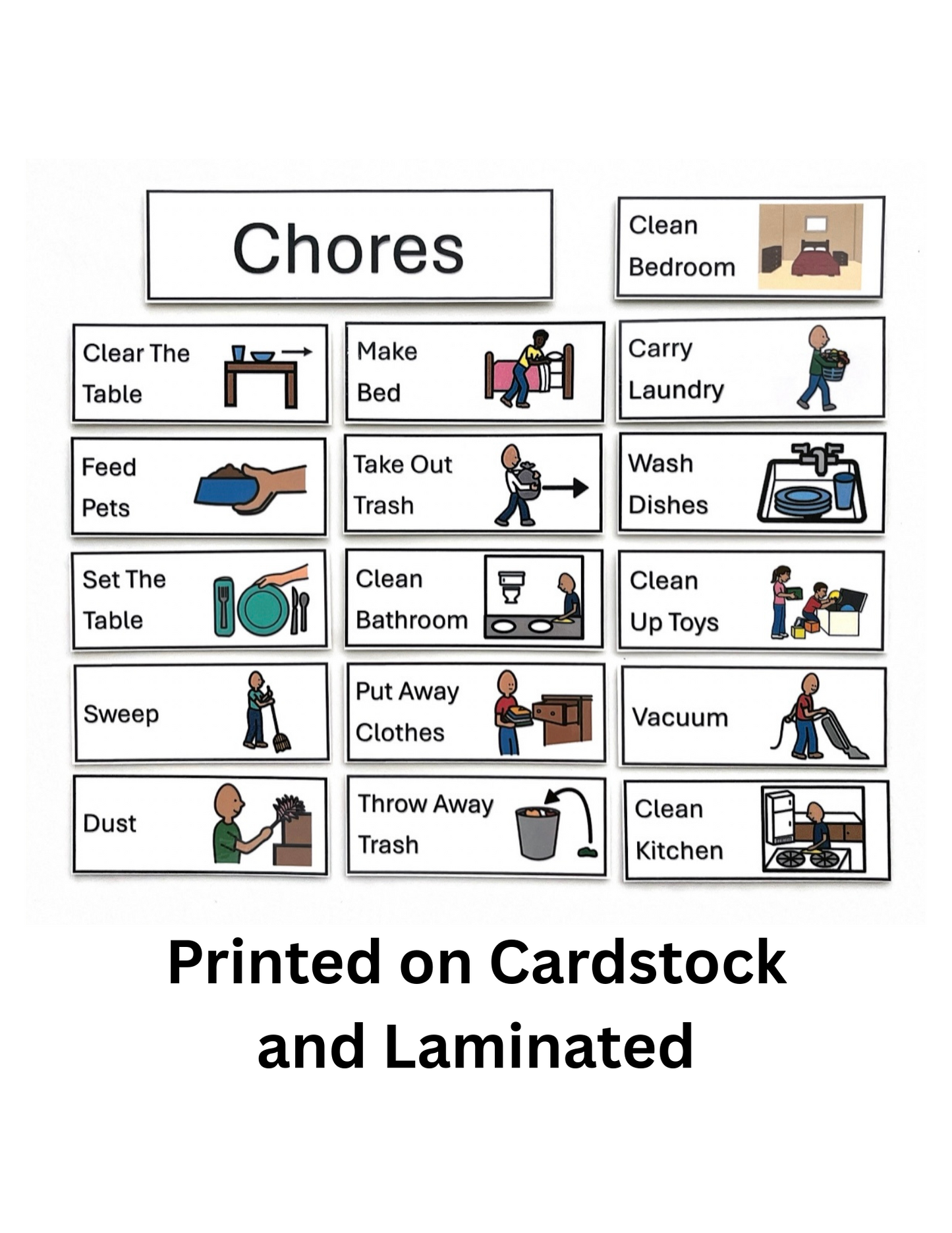 ALL-IN-ONE Chart, AM Routine, PM Routine, Chores, First & Then