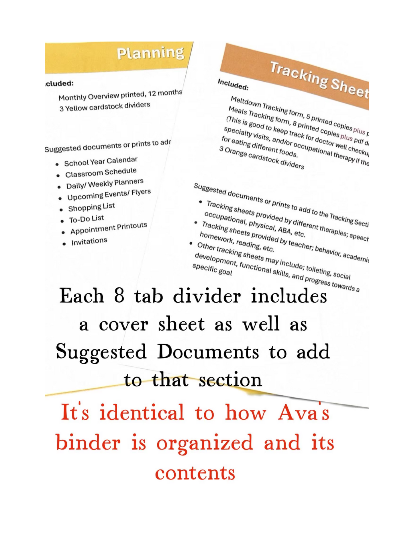 Special Needs- ALL in One- Essential Care Binder