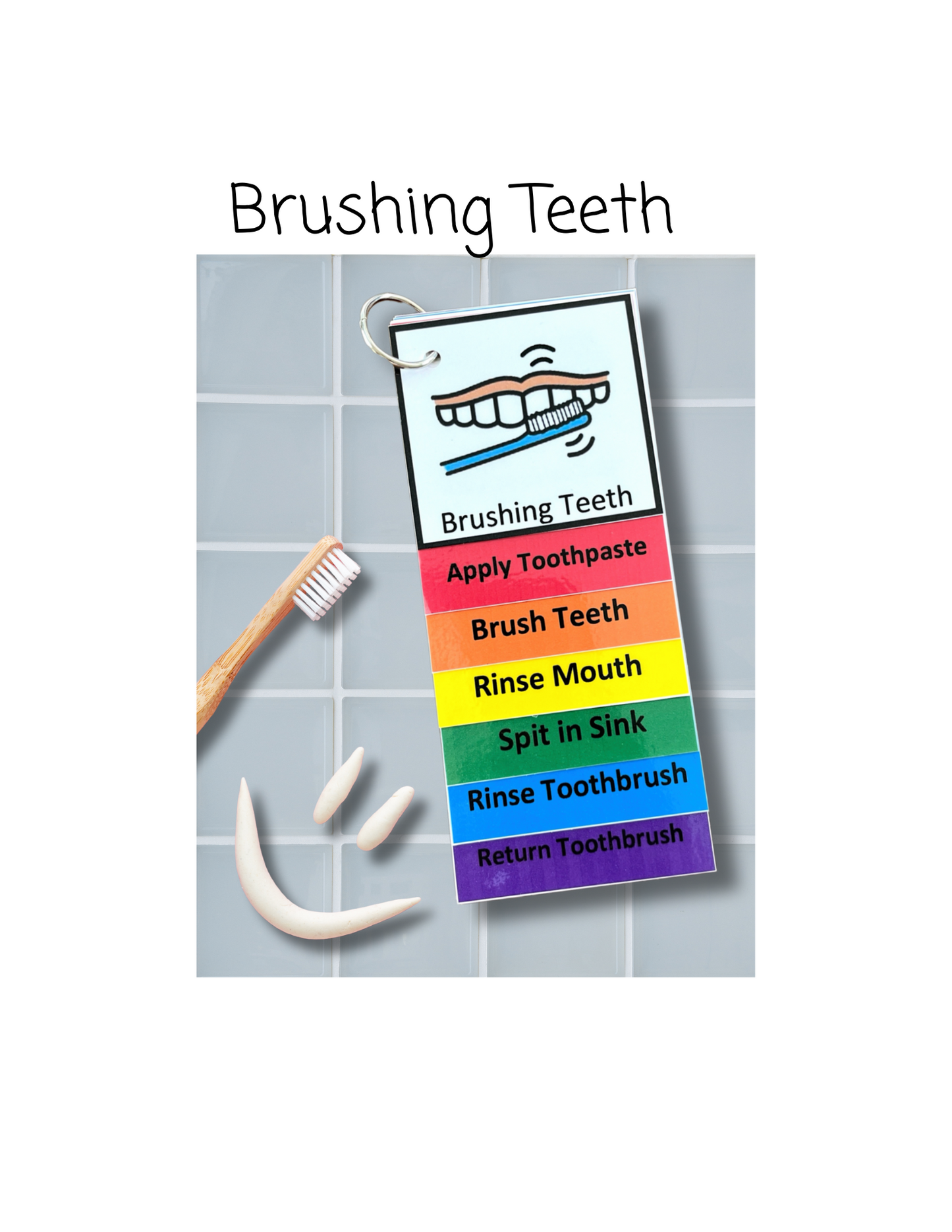 Brushing Teeth Visual Aid Booklet