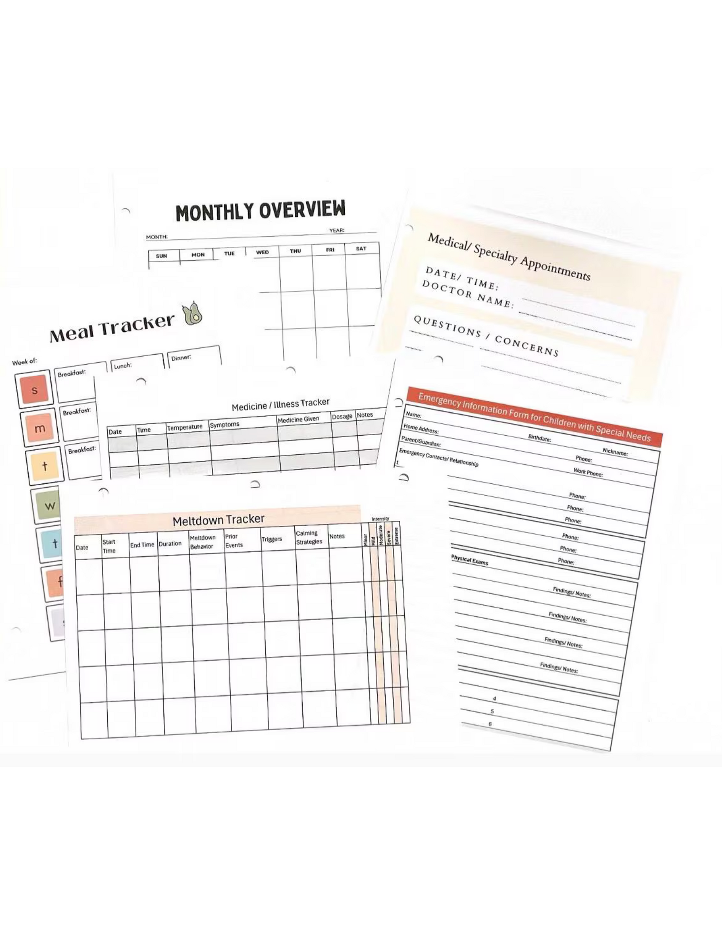 Special Needs- ALL in One- Essential Care Binder