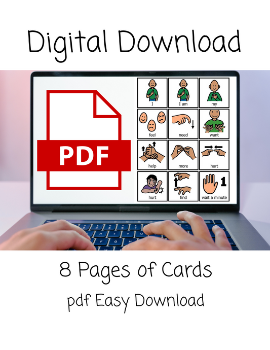 Common Words- picture cards, Digital Download