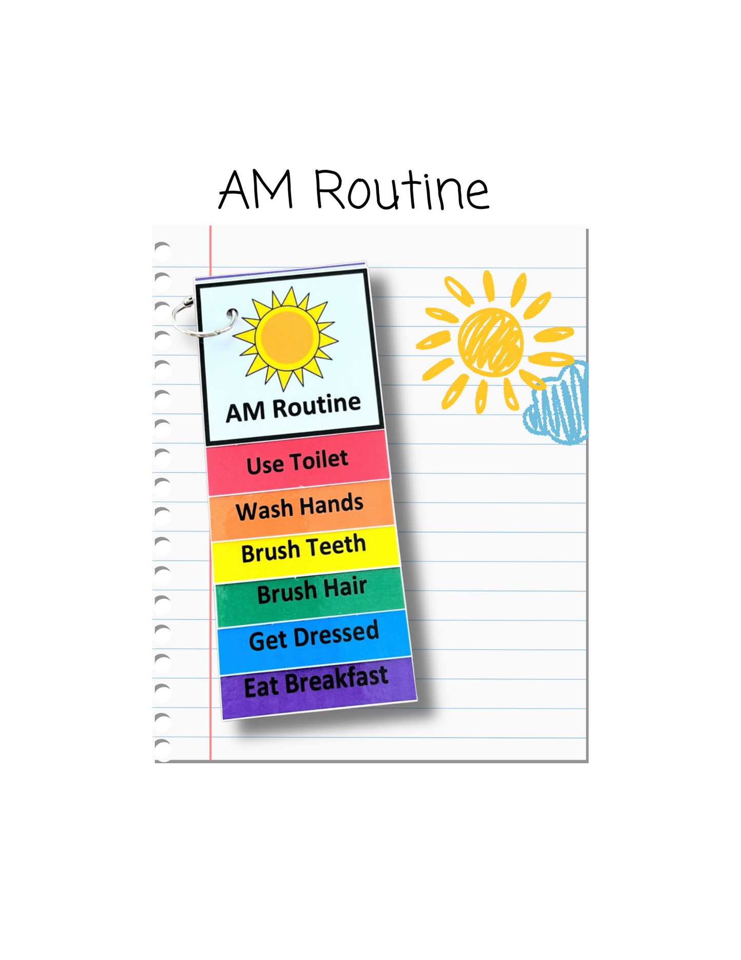 Morning Routine Visual Aid Booklet