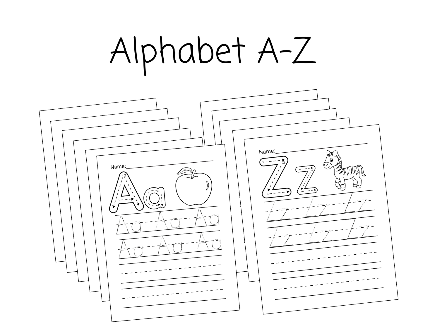 Worksheets Alphabet Writing Practice