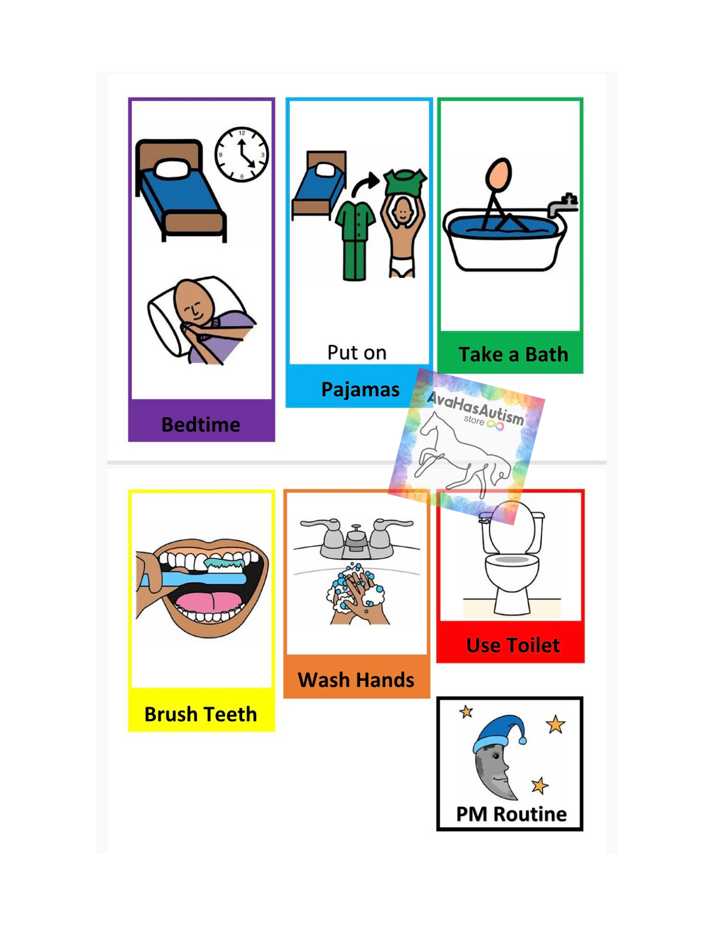Night Time Routine Visual Aid Booklet