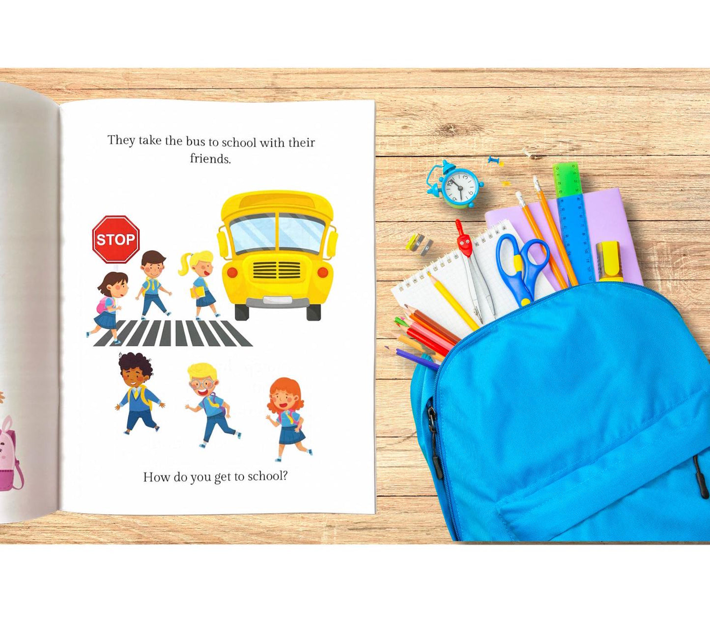 Social Story About Going to School, Children's Paperback Book