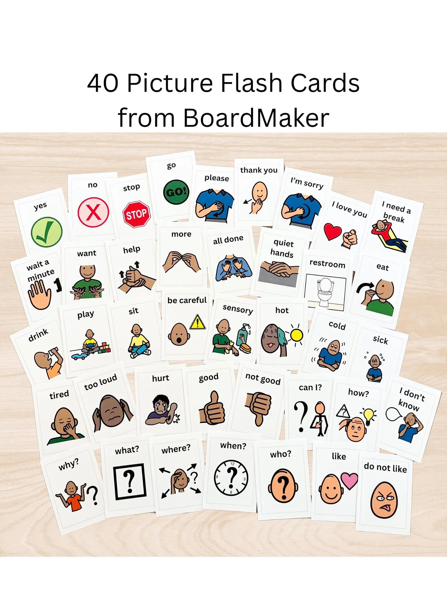 Communication Flashcards from Boardmaker, 40 count