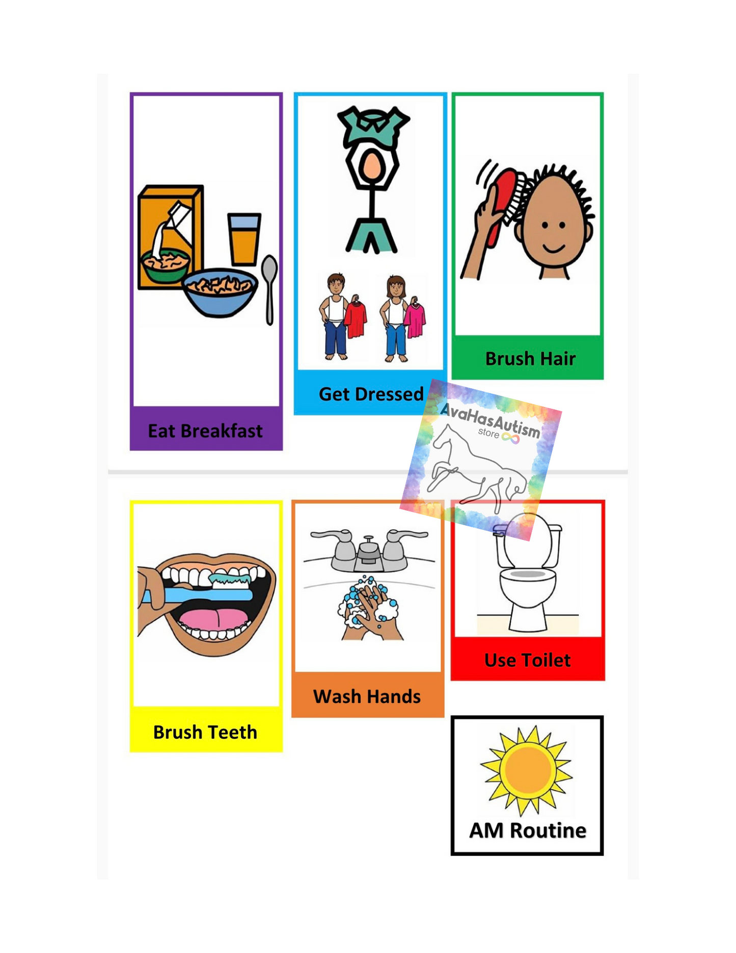 Morning Routine Visual Aid Booklet