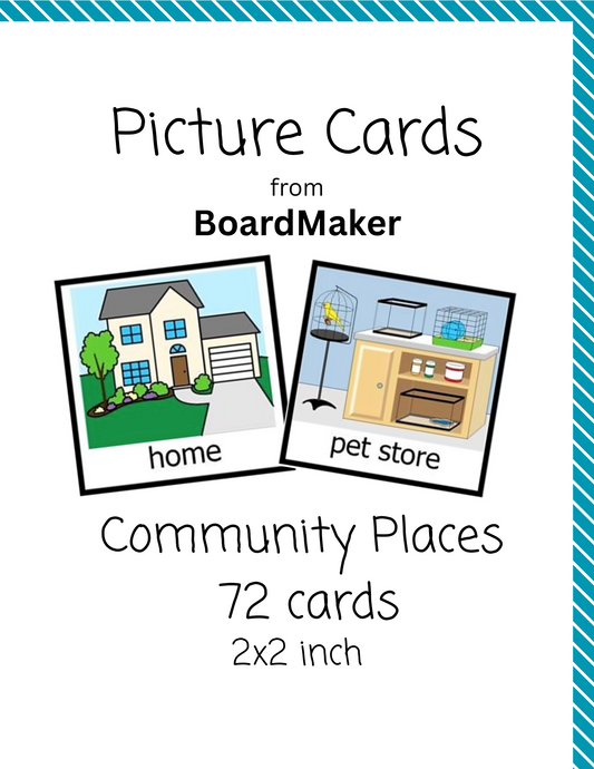 Community Places- picture cards, Digital Download