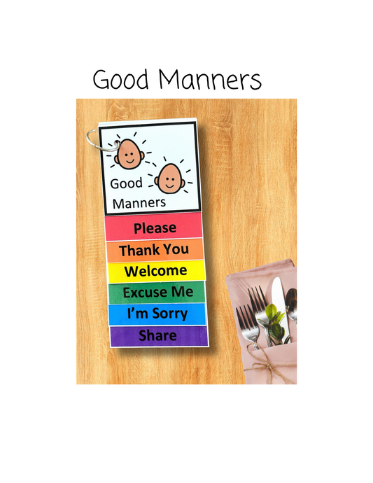 Good Manners Visual Aid Booklet