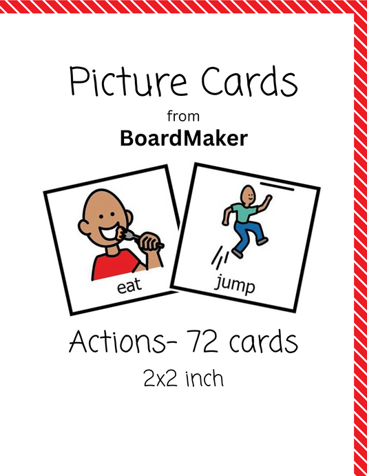 Actions- picture cards, Digital Download
