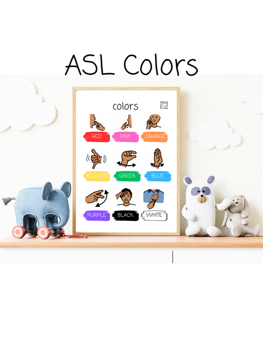 ASL- Colors Sign Language Board