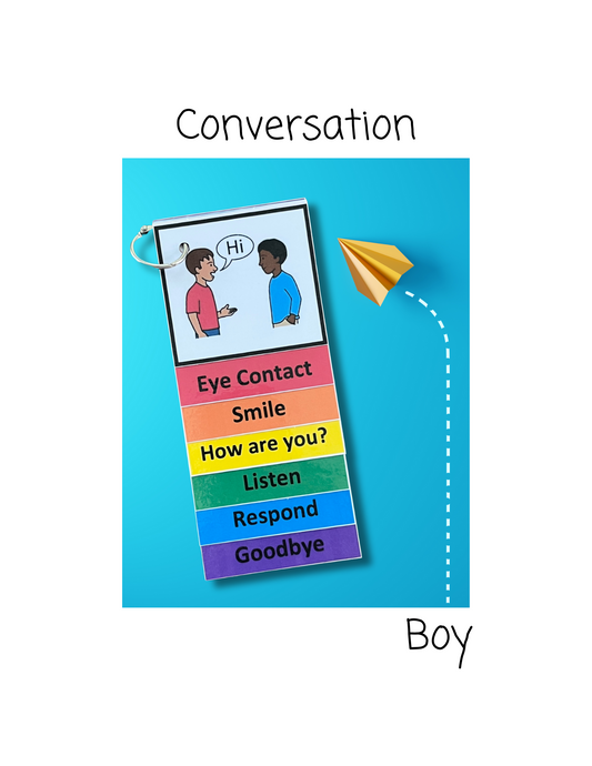 Conversation Visual Aid Booklet for Boy