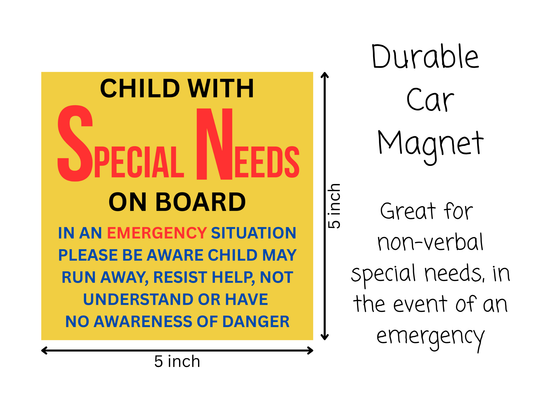 Special Needs Car Magnet