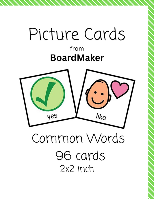 Common Words- picture cards, Digital Download