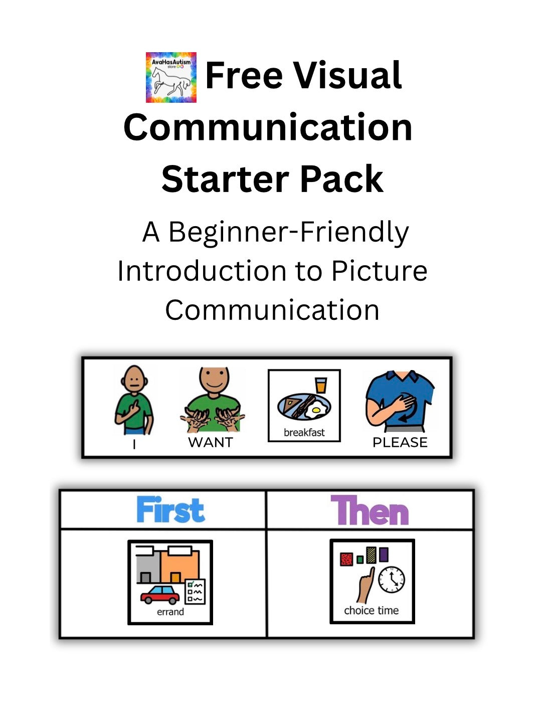 FREE Visual Communication Starter Pack for Autism DIGITAL DOWNLOAD