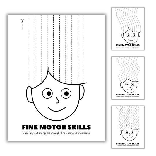FREE Scissor Skills Worksheets for Kids – Fine Motor Practice | Cutting Lines Activity | Occupational Therapy & Preschool Printable (4 Pages PDF) DIGITAL DOWNLOAD