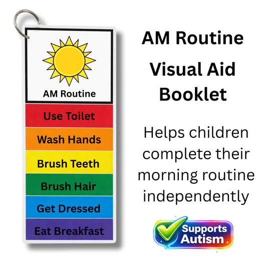 Morning Routine Visual Cards for Autism & ADHD | AM Routine Flip Book | Visual Schedule for Kids