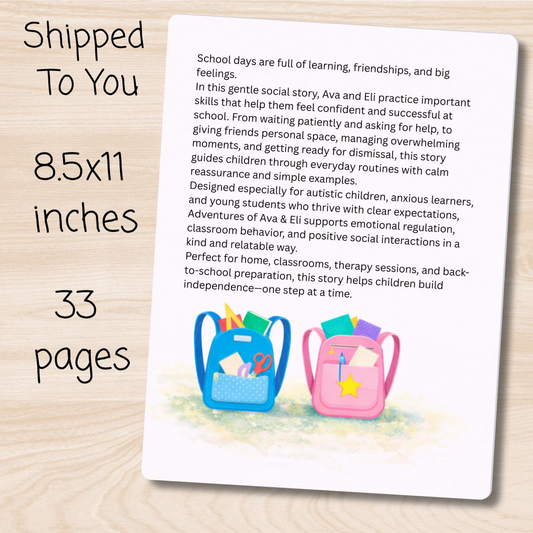 Storybook Social Story About Going to School and Activity Pack