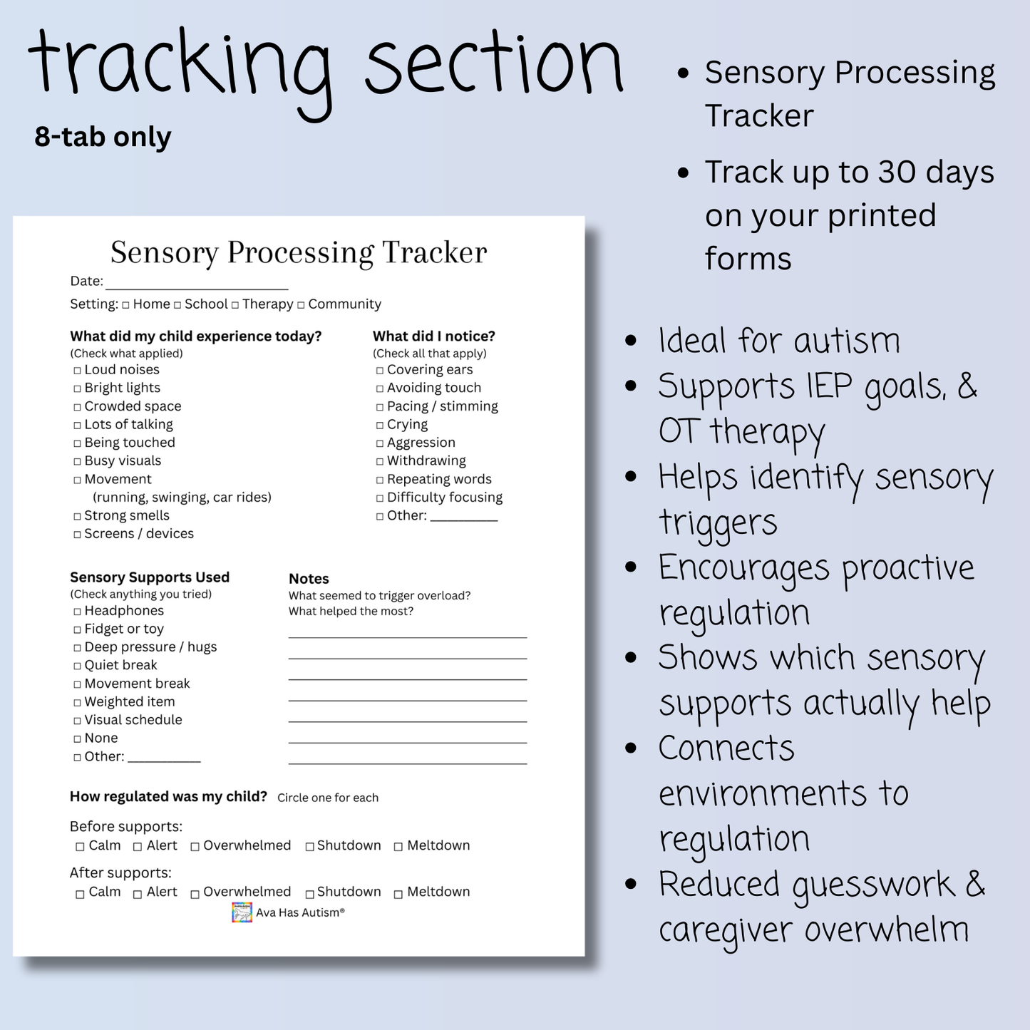 Special Needs Care Binder for IEP Meetings, Doctor Appointments, Therapy, Tracking, and Much More