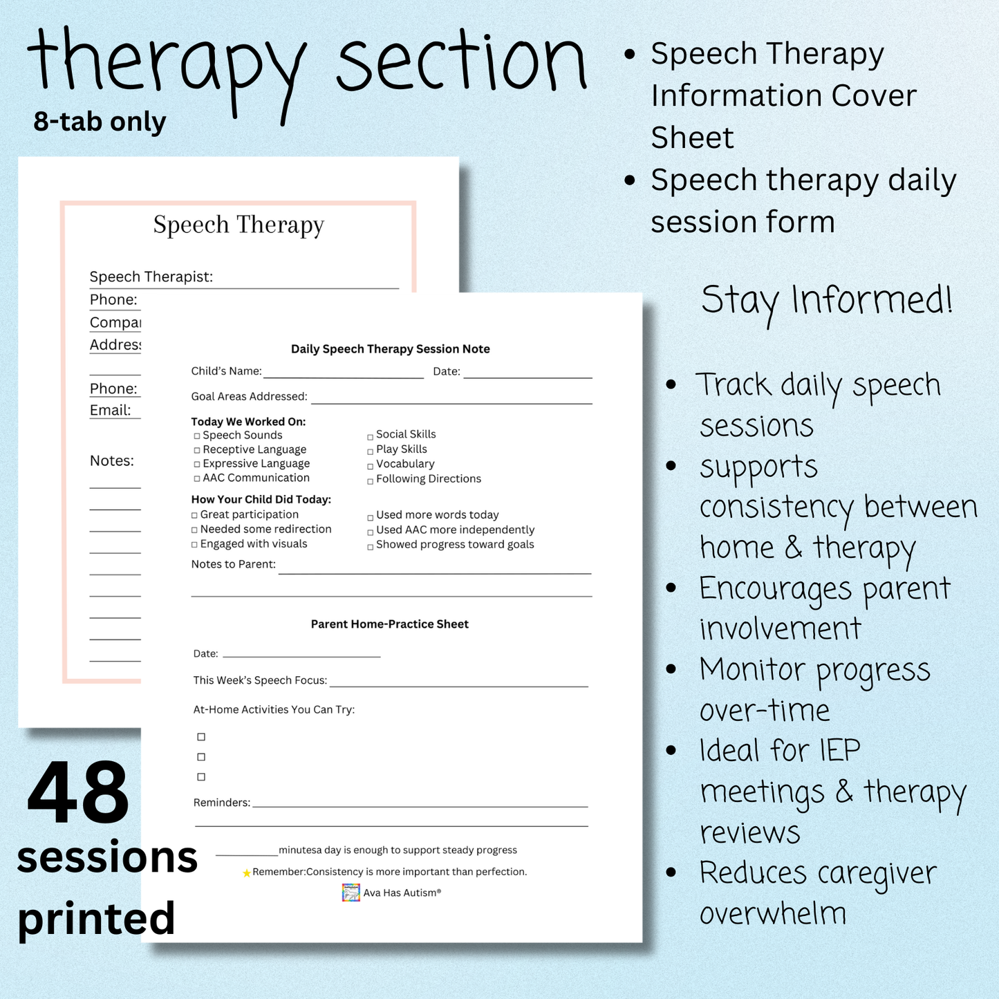 Special Needs Care Binder for IEP Meetings, Doctor Appointments, Therapy, Tracking, and Much More