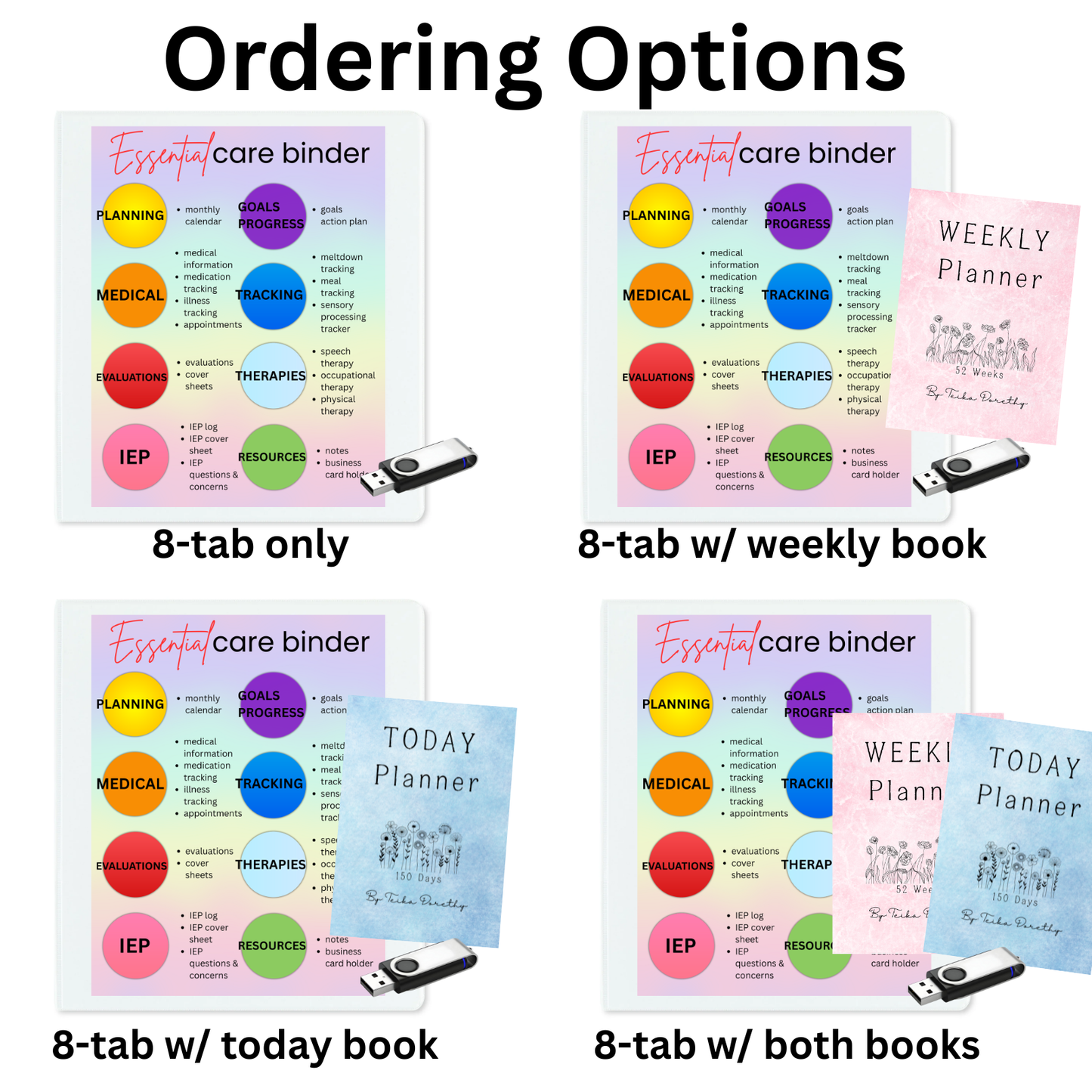 Special Needs Care Binder for IEP Meetings, Doctor Appointments, Therapy, Tracking, and Much More