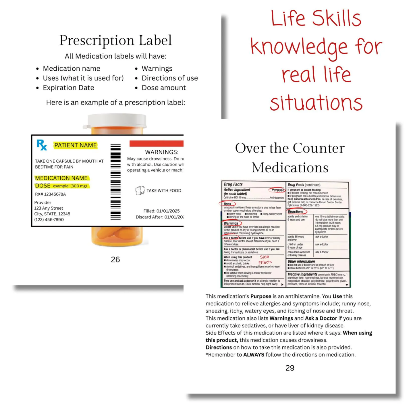 Autism Life Skills Workbook for Teen Girls & Young Adults, Independent Living Guide complete with IEP Goals for Special Needs Transition