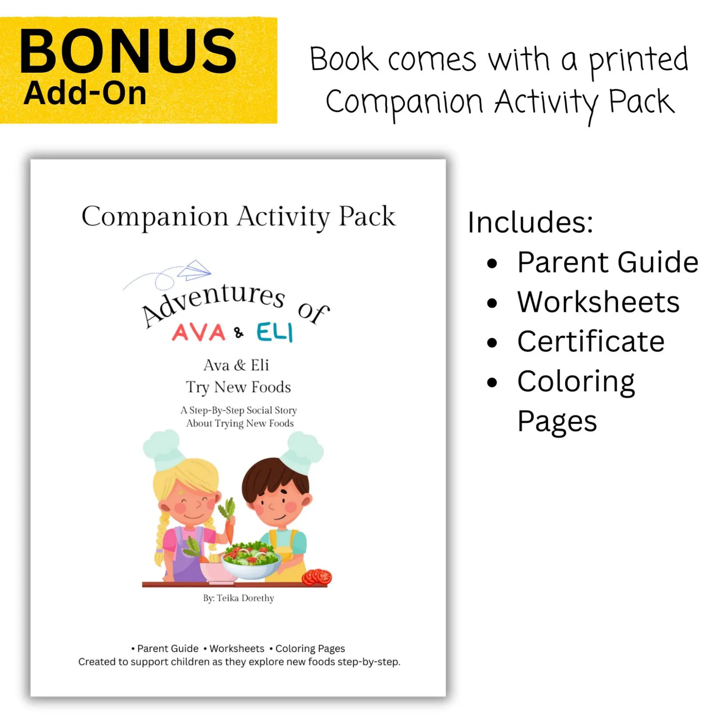Social Story About Trying New Foods, Paperback Book and Activity Pack