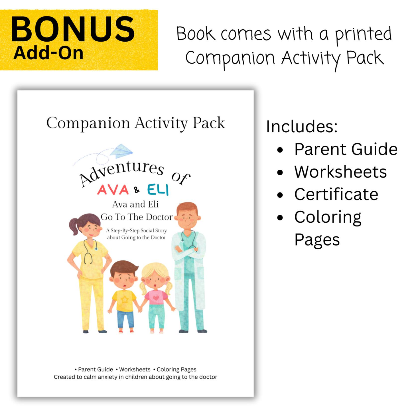 Social Story About Going To The Doctor Paperback Book and Activity Pack