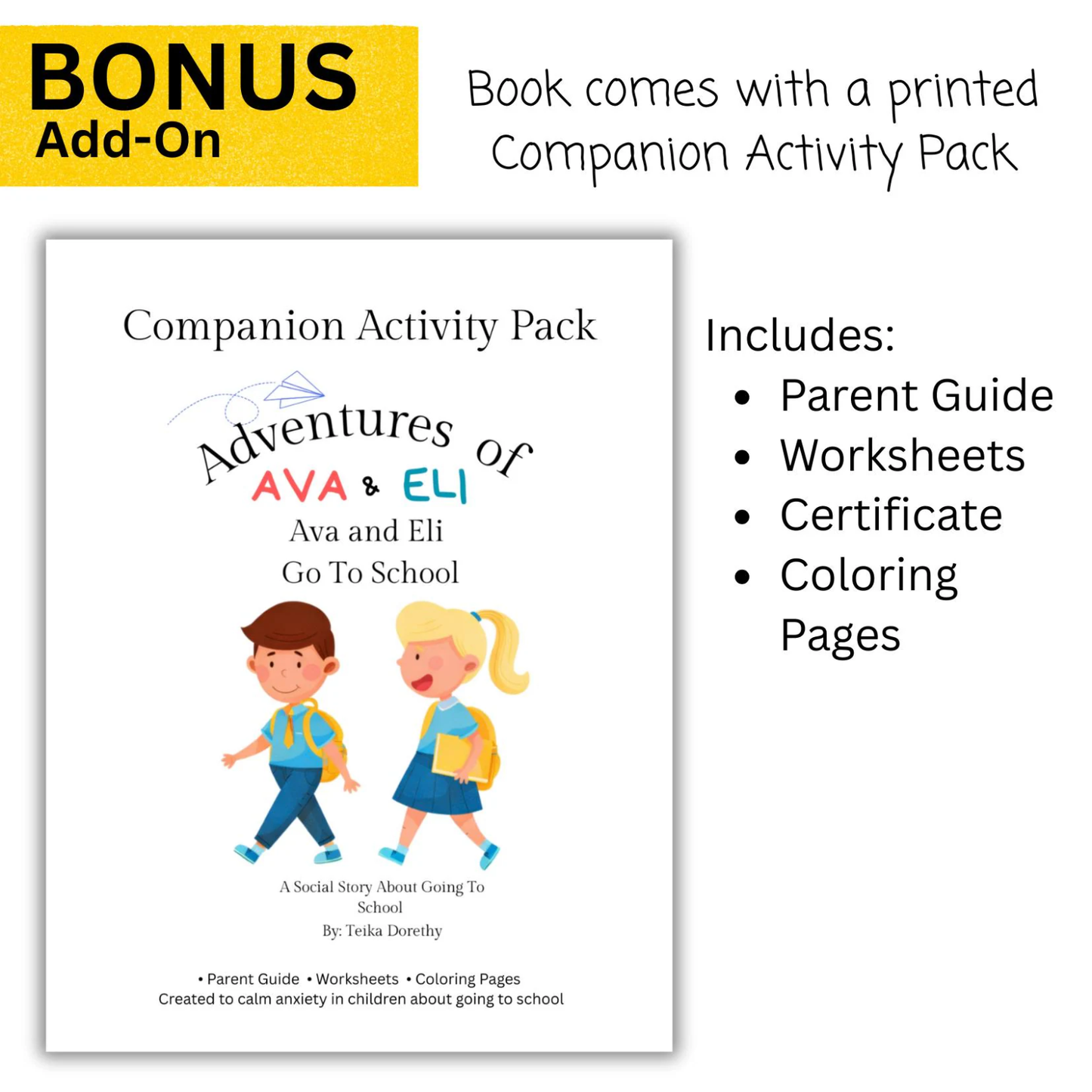 Storybook Social Story About Going to School and Activity Pack