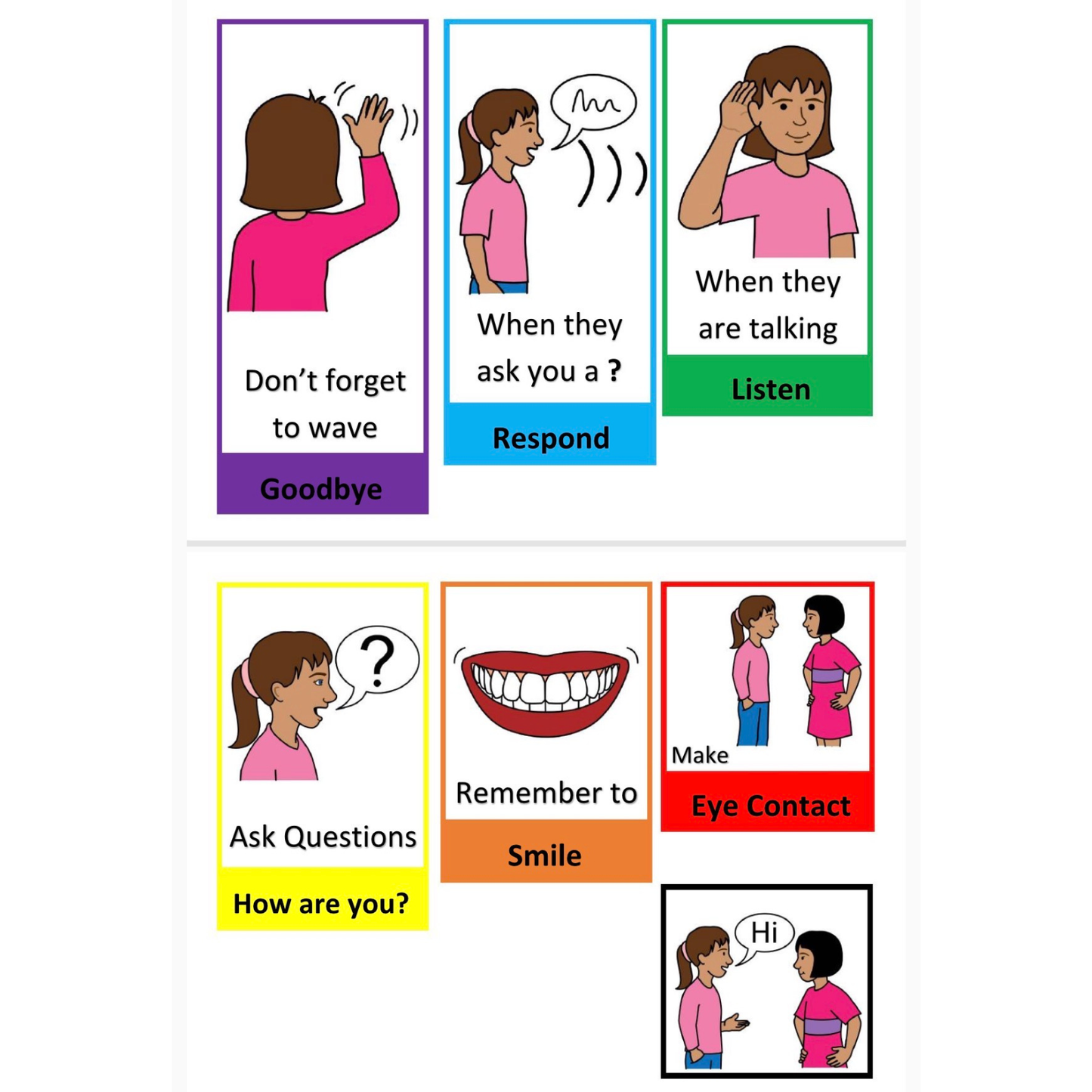 Social Skills Conversation Visual Cards for Autism & ADHD | How to Start a Conversation Visual Aid | Social Story Flip Book for Kids | Ready-to-Use