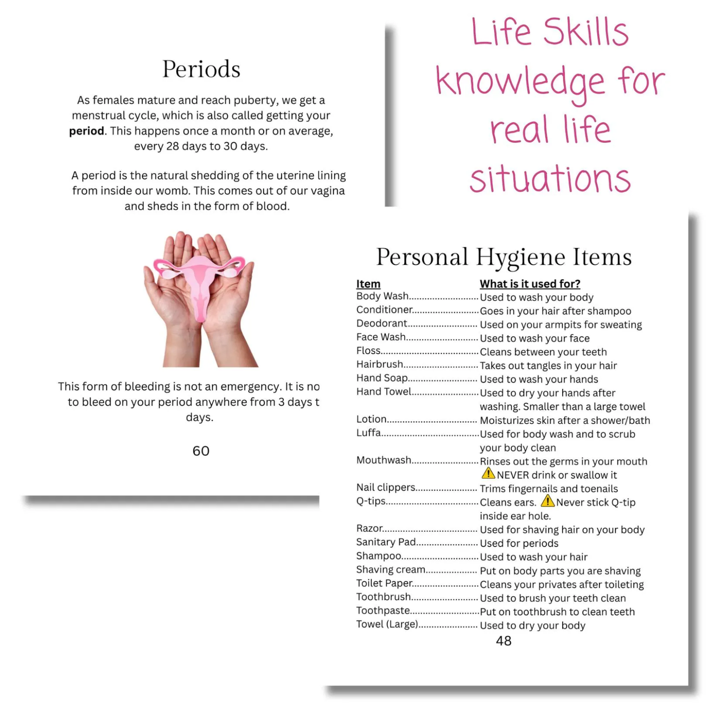 Autism Life Skills Workbook for Teen Girls & Young Adults, Independent Living Guide complete with IEP Goals for Special Needs Transition