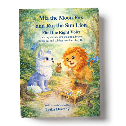 Mia the Moon Fox and Raj the Sun Lion – A Gentle Story About Speaking and Listening, Paperback Book