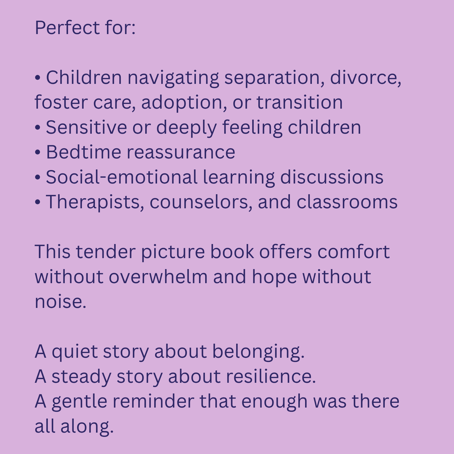 The Star in Our Quiet Sky – A Gentle Story About Being Enough, Paperback Book
